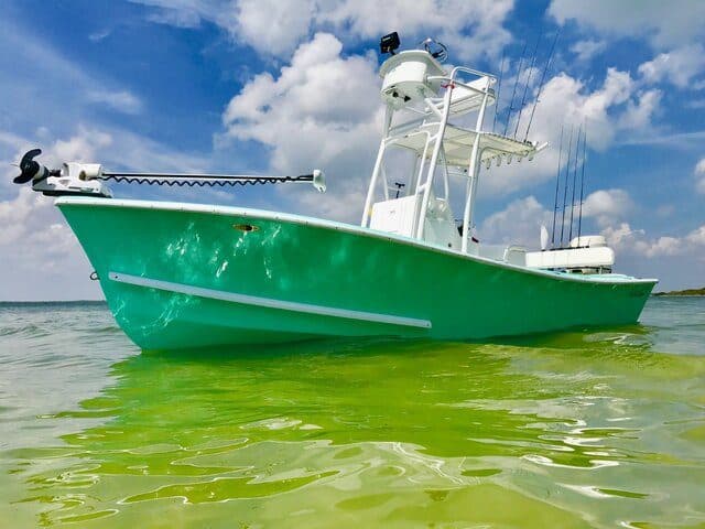 Spangler Adventures bay boat on the green flats